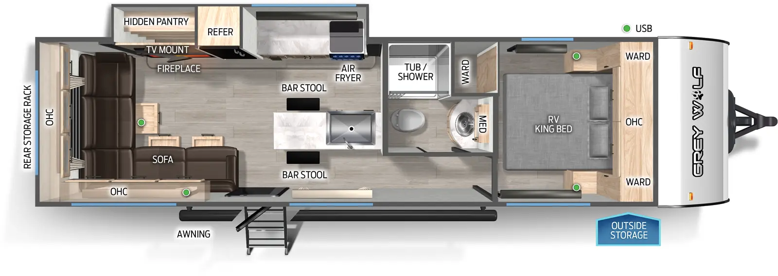 Cherokee 27LHBL Floorplan